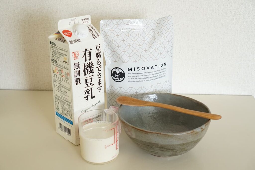 豆乳でミソベーションをつくるときに必要なもの